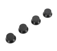 Socobeta Cappucci per Manopole in Metallo Durevoli da 4 Pezzi per il Controllo del Tono del Volume della chitarra. Installazione Semplice per Potenziometro da 6 Mm (Nero)