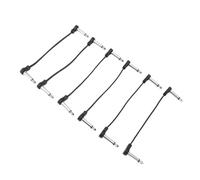 Socobeta Cavo Patch per Chitarra Durevole da 6 Pezzi da 1/4 di Pollice per Console di Missaggio Amplificatore Microfono, Forte conduttività per Cavo a Pedale per Effetti per Chitarra, Ideale per