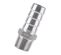 Socobeta Connettore per Tubo Flessibile Barbino in Acciaio Inossidabile Fine Fined Tambuini Barb per Tubo di Combustibile d'Aria (1/2 ''*19mm)