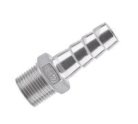 Socobeta Connettore per Tubo Spinato SS304 di Alta qualità per Connettori Rapidi Idraulici, Adattatore Spinato Antiruggine per Collegamenti di Tubi di Aria, Carburante e Acqua (3/8''*12mm)