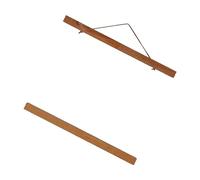 Socobeta Cornice per Foto Magnetica in Segatura Compressa con 4 Strisce Gancio per Opere D'arte per Stampe di Poster, Materiale in Legno di Teak Ecologico (30 cm)