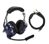 Socobeta Cuffie Aviazione Generale Cuffie Pilota con Riduzione del Rumore 24dB, Audio a Due Canali, Compatibili con Jack da 3,5 mm
