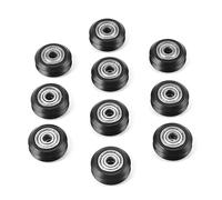 Socobeta Cuscinetti per Puleggia in Plastica Cuscinetti per Motore 10 Pezzi, Diametro 25 Mm, Spessore 11 Mm, Foro 5, Parti della Stampante 3D, Eccellente Resistenza All'attrito