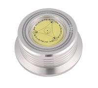 Socobeta Disco per Giradischi da 50Hz Disco da Record Disco stabilizzatore da Record con livella a Bolla per Giradischi in Vinile LP(Argento)