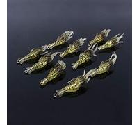 Socobeta Esche in Plastica Morbida 10 Pezzi Simulazione Pesca Gamberetti Esca Morbida per Gamberetti Gancio Tackle Bait Esca per Pesca in Mare