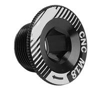 Socobeta Guarnitura per Bicicletta Vite per Pedivella Coperchio Pedivella Compatibile con Accessori Ixf Lega di Alluminio(Coperchio manovella M18 Nero)