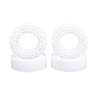 Socobeta Inserti per Pneumatici in Silicone Impermeabili da 1,55 Pollici Design a Doppio Strato per Trazione e Controllo Migliorati negli Accessori per Auto RC Confezione da 4 (Bianca)