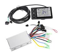 Socobeta Kit Controller Scooter Elettrico con Display LCD 24V 48V 250W 350W Motore Brushless con Retroilluminazione Antipioggia (36 V/48 V 350 W)