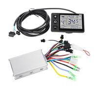 Socobeta Kit Controller Scooter Elettrico con Display LCD 24V 48V 250W 350W Motore Brushless con Retroilluminazione Antipioggia (24 V/36 V 350 W)