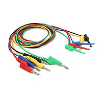 Socobeta Lead di Prova del Tappo di Banana, Cavo di Test del Cavo di Test 4 Mm Lead di Prova 5 Pc con Cavi di Alligatore Elettrico con Fili per Collegamento/esperimento del Circuito