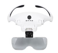 Socobeta Lente D'ingrandimento da Testa a LED Ricaricabile Lenti D'ingrandimento con Fascia a Mani Libere Luminose con 5 Lenti per Lavori Ravvicinati, Design di Ricarica USB per la Lettura e