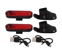 Socobeta Luce per Bici Ricaricabile, Fanale Posteriore per Bici Set Fanale Posteriore per Bici Universale Ad Alta Luminosità 2 Pezzi con Cavo Dati per Mountain Bike da Strada