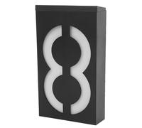 Socobeta Luce Solare per Segnaletica a LED Tasso di Conversione Elevato a Risparmio Energetico per Cancelli di Negozi Cancelli di Ville a Parete ABS + PC 1pz per Negozio di Hotel (Numero 8)