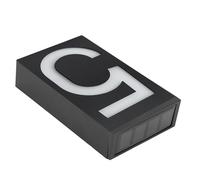 Socobeta Luce Solare per Segnaletica a LED Tasso di Conversione Elevato a Risparmio Energetico per Cancelli di Negozi Cancelli di Ville a Parete ABS + PC 1pz per Negozio di Hotel (Numero 5)