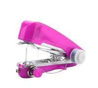 Socobeta Macchina da Cucire Portatile Mini Cucitrice Manuale Portatile Compatta e Resistente per Viaggi Domestici di Artigianato Fai-da-te 1 unità (Rosa)