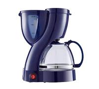 Socobeta Macchina per Caffè Americano Portatile a Doppia Funzione (a Filtro) con Serbatoio Trasparente - Ideale per Casa, Ufficio, Viaggi e Come Regalo (Blu)