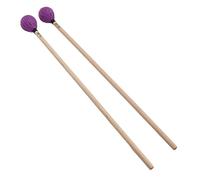 Socobeta Mazze Marimba con Impugnatura in Acero 2 Pezzi Mazze di Lana Medie Dure per la Pratica delle Prestazioni di Percussione (Viola)