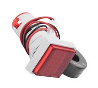 Socobeta Misuratore di Corrente di Tensione Elettrica, Display a 3 Cifre Lettura Chiara Funzionamento ESECIFICARE MULTIFUNZIONE TENTAGE AC MULTIFUNZIONE LARGO SQUADE 60V-500V per l'uso (Rosso)