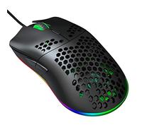 Socobeta Mouse Gaming Mouse Mouse cablato a 6 Tasti Mouse con Foro di Illuminazione Comodo per Laptop per Desktop per Computer