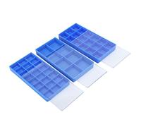 Socobeta Organizzatore del Vagone per Scatole di Stoccaggio con Coperchio Scorrevole Trasparente per Perline Gemme per Orologi 8 18 24 Compartimenti