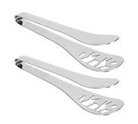 Socobeta Pinze per Alimenti in Acciaio Inossidabile Addensato per Morsetto/supporto per Bistecca per Barbecue, Pinza per Insalata per Cucinare, Utensili da 2 Pezzi