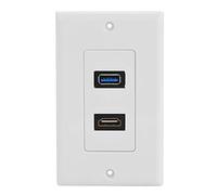 Socobeta Presa HDMI USB 3.0 Presa multimediale Pannello Audio Presa Video per proiettore e Home Theater