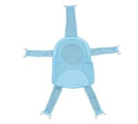 Socobeta Rete di Supporto per il Bagno Antiscivolo, Tessuto a Rete D'aria Regolabile in Altezza per il Bagno dei Neonati (Blu)