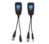 Socobeta Ricetrasmettitore Video coassiale BNC passivo CCTV 1 ricetrasmettitore Balun con connettore di Alimentazione Convertitore di Cavo RJ45