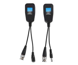 Socobeta Ricetrasmettitore Video coassiale BNC passivo CCTV 1 ricetrasmettitore Balun con connettore di Alimentazione Convertitore di Cavo RJ45