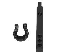 Socobeta Ricevitore per Gancio per Rimorchio in Metallo RC, Lega Resistente per Accessori Cingolati RC 1/8 1/10, 2 Conteggi (Fibbia nera)