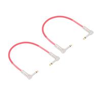 Socobeta Set di 2 Cavi Jumper per Chitarra, Cavo per Pedali Effetti per Chitarra con Spina da 1/4 di Pollice in Rame Puro Durevole per Chitarre Elettriche, 30 Cm/12 Pollici (Rosso)