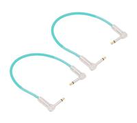 Socobeta Set di 2 Cavi Jumper per Chitarra, Cavo per Pedali Effetti per Chitarra con Spina da 1/4 di Pollice in Rame Puro Durevole per Chitarre Elettriche, 30 Cm/12 Pollici (Ciana)