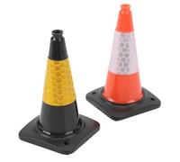 Socobeta Set di 2 Coni Stradali RC per Allenamento per Evitare gli Ostacoli e Mini Giocattolo Decorativo per Appassionati di Auto RC, Plastica Arancione, Altezza 2,91 Pollici