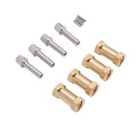 Socobeta Set di 4 Mozzi Esagonali per Ruote in Ottone da 25 Mm per Cingolato SCX10 1/10, Rivestimento Elettrolitico Connessione Durevole e Resistenza Alla Torsione (Oro)