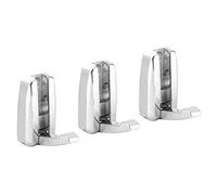 Socobeta Set di Ganci Appendiabiti a Scomparsa in Lega di Zinco Resistente per Armadio, Bagno, Camera da Letto, 3 Pezzi per Asciugamani, Sciarpe, 2,0x1,0 Pollici, con Viti di Montaggio