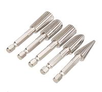 Socobeta Set di Lime Punta Trapano per Smerigliatrice Efficiente per Metalli per Lucidatura, Condizioni di Lavoro più Sicure, 5 Lime con Codolo Esagonale per Intaglio, Testa di Smerigliatura per