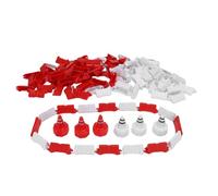 Socobeta Set di Recinzione per Pista da per Auto RC, Durevole, in ABS Rosso Bianco con Coni Stradali per Pista da Drift Personalizzata, 120 Pannelli di Recinzione, 30 Coni