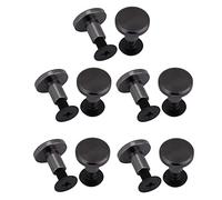 Socobeta Set di Viti per Rivetti per Cinghia da Cintura a Testa Piatta in Ottone, 20 Paia, per Viti Chicago Artigianali in Pelle per Bagagli (8mm)