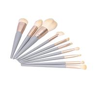 Socobeta Set Pennelli per Trucco, Manico Ergonomico Blu, 10 Pezzi | Setole in fibra morbida, Adatte per sfumare, Facili da impugnare, Ideali per gli occhi