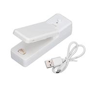 Socobeta Sigillatrice Portatile per Sacchetti, Macchina per Sigillare e Tagliare Rapidamente, Ricaricabile Tramite USB, con Retro Magnetico, Ideale per, Conservazione degli (Bianca)