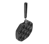Socobeta Stampo per Pancake Antiaderente Takoyaki con 12 cavità, con Manico Resistente Al Calore, per Cuocere Polpette di Polpo, Ottimo per la Casalinga