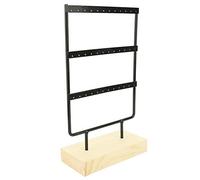 Socobeta Supporto per il Display, con Base in Legno a 36 Fori Rastrelliera per Camera da Letto per Orecchini per Decorare (#1)