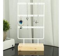 Socobeta Supporto per il Display, con Base in Legno a 36 Fori Rastrelliera per Camera da Letto per Orecchini per Decorare (#2)