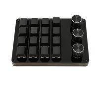 Socobeta Tastiera Programmabile 16 Tasti 3 Manopole Tastiera Macro con una Sola Mano Mini Meccanica USB per Giochi Multimediali da Ufficio