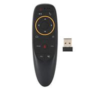 Socobeta Telecomando vocale 2.4G Air Mouse Mini Tastiera Wireless con giroscopio per TV Box PC TV Nero(Nero)
