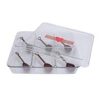 Socobeta Vassoio da Portata Diviso con 6 Scomparti Design Antiscivolo di Grande capacità per Feste e Riunioni 34x29x7,2 Cm (Plastica)