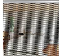 Sococo Tenda a catena, in alluminio di qualità premium, da 90 cm x 210 cm, zanzariera per respingere mosche e insetti, adatta a tutte le dimensioni standard di porte Nero