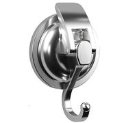 SOCONT Ganci a ventosa per doccia, resistenti ganci per doccia interna, placcati in argento, facili da installare, super ventose per cucina, bagno, bagno, confezione da 2