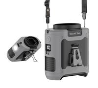 Socool - Ventola portatile da 10000 mAh, con clip e cintura, ricaricabile, a batteria, con 5 velocità e torcia al collo, 40 ore, raffreddamento per esterni, campeggio, viaggi (grigio)