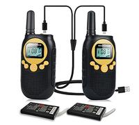 SOCOTRAN Walkie Talkies Bambini, Ricaricabili 8 Canali 3 Miglia a Lungo Raggio PMR446 2 Way Radio con Batteria VOX 10 Toni di Funzione Torcia Giocattolo Regalo Walky Talky per Bambini